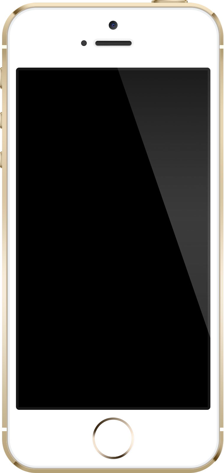 Front view of a gold iPhone 5S
