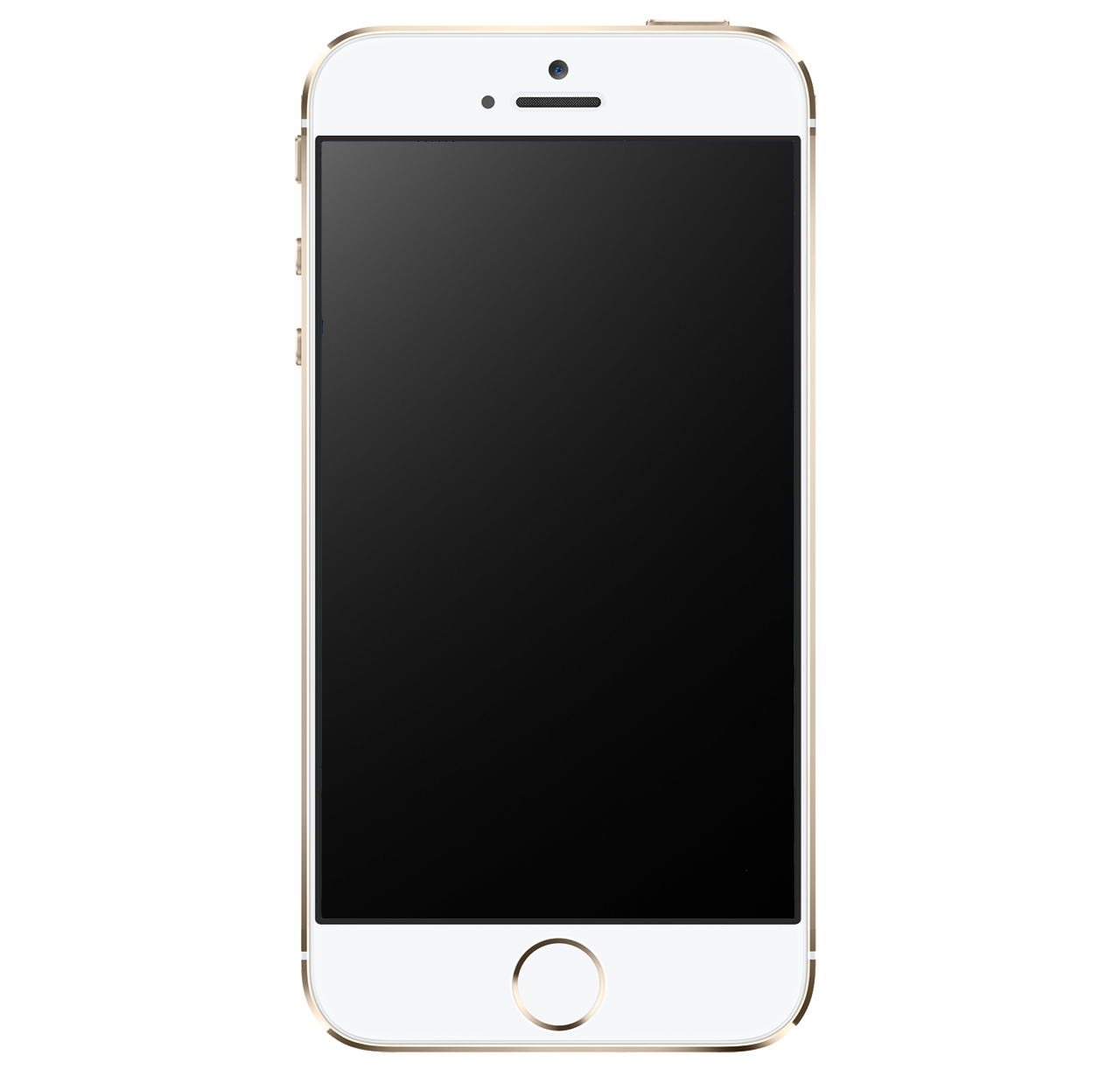 Gold iPhone 5S front view